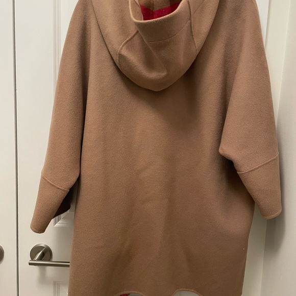 Camel Hooded Enziana Toggle Weekend Max Mara Wool Coat - Picture 3 of 9